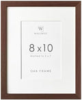 8x10 Picture Frame, Solid Oak Wood 8 x 10 Photo Frame with Mat to 5x7 by TumblerHome