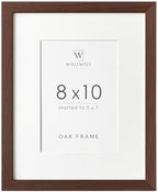 8x10 Picture Frame, Solid Oak Wood 8 x 10 Photo Frame with Mat to 5x7 by TumblerHome