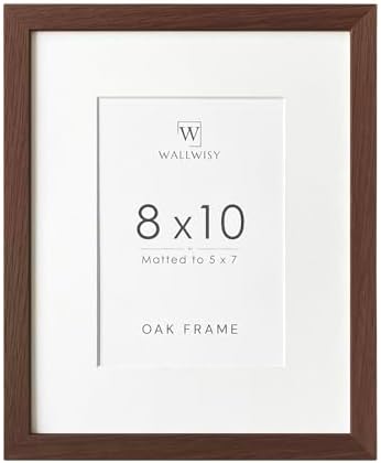 8x10 Picture Frame, Solid Oak Wood 8 x 10 Photo Frame with Mat to 5x7 by TumblerHome