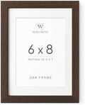 6x8 Picture Frame, Solid Oak Wood 6x8 Photo Frames with Mat to 5x7 by TumblerHome