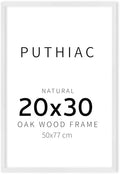 puthiac 20x30 Solid Oak Wood Picture Frame, White, 1 Pack by PUTHIAC