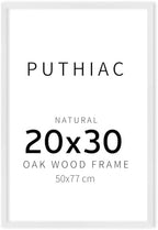 puthiac 20x30 Solid Oak Wood Picture Frame, White, 1 Pack by PUTHIAC