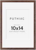 puthiac 10x14 Solid Oak Wood Picture Frame, Walnut, 1 Pack by PUTHIAC