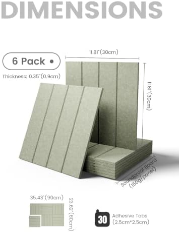 Fluxynara 36" x 24" Large Felt Bulletin Board, Sage - Image 2