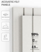 Fluxynara 36" x 24" Large Felt Bulletin Board, Milky White - Image 5