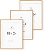 18x24 Poster Frame, 18x24 Solid Oak Picture Frames Matted to 16x20 by TumblerHome