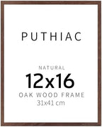 puthiac 12x16 Solid Oak Wood Picture Frame, Walnut, 1 Pack by PUTHIAC