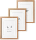 9x12 Wood Frame, Solid Oak 9x12 Picture Frame with Mat to 6x8 by TumblerHome