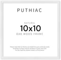 puthiac 10x10 Solid Oak Wood Picture Frame, White, 1 Pack by PUTHIAC