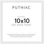 puthiac 10x10 Solid Oak Wood Picture Frame, White, 1 Pack by PUTHIAC