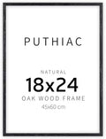 puthiac 18x24 Solid Oak Wood Picture Frame, Black, 1 Pack by PUTHIAC