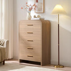 Curved Drawer Dresser for Bedroom with 5 Drawers, 31'' Wide Chest of Drawer by TheBeautyofRusticRefined
