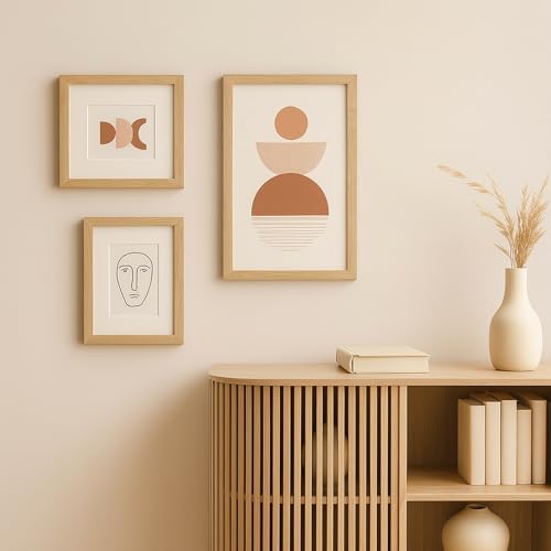 puthiac 8x12 Solid Oak Wood Picture Frames, Natural Oak, 3 Pack - Image 6