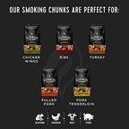 Fire & Flavor Oak Wood Chunks for Smoking and Grilling - All-Natural, Long-Lasting with a Mildly Sweet Flavor - Large Chunk Wood Chips for Smokers - Image 4