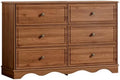 Chrangmay Modern Chest of Drawers with 6 Drawers,Deep Drawers,Clothes Organizer,Large Storage Cabinet for Living Room, Bedroom,Hallway,with Anti-Tipping Device, Mocha by Chrangmay