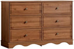 Chrangmay Modern Chest of Drawers with 6 Drawers,Deep Drawers,Clothes Organizer,Large Storage Cabinet for Living Room, Bedroom,Hallway,with Anti-Tipping Device, Mocha by Chrangmay