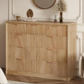 LYNCOHOME Fluted Tall Dresser for Bedroom, 9 Drawer Chest of Drawers, Oak by LYNCOHOME
