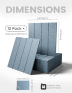 Fluxynara Felt Bulletin Board & Cork Board Alternative, Dusty Blue - Image 2