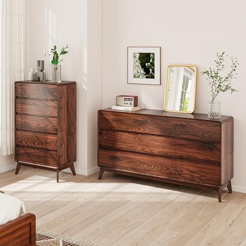 9 Drawer Mid Century Modern Dresser for Bedroom Chest of Drawers for Closet - Image 7