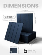 Fluxynara 48" x 36" Large Felt Bulletin Board, Carbon Blue - Image 2