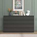 Vibe & Dine Black Dresser 12 Drawer, Modern Long Dresser for Bedroom, Wood Chest of Drawers with Wide Storage for Living Room - Image 2