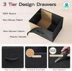WLIVE Black Fabric Dresser for Bedroom, 6 Drawer Dressers Chest of Drawers - Image 6