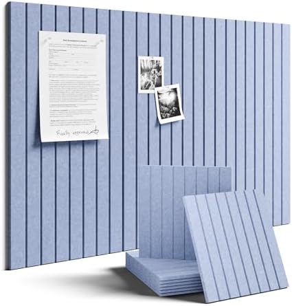 Fluxynara 36" x 24" Large Felt Bulletin Board, Soft Periwinkle by FLUXYNARA