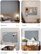 Fluxynara 36" x 24" Large Felt Bulletin Board, Blue Gray - Image 7