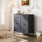 WLIVE Dresser for Bedroom with 6 Drawers, Dark Grey - Image 4