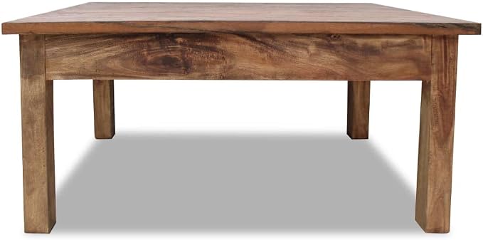 Wooden Coffee Table, Side Table Solid Reclaimed Wood 38.6"x28.7"x17.7" -AA - Image 2