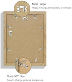 Hongkee 10x13 Picture Frame Set of 4, Made of Real Glass and Natural Oak Frame, 10 by 13 Photo for Wall or Tabletop - Display Picture 8.5x10 with Mat or 10x13 Without Mat - Image 5