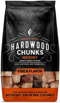 Fire & Flavor Hickory Wood Chunks for Smoking and Grilling - All-Natural, Long-Lasting with a Mildly Sweet Flavor - Large Chunk Wood Chips for Smokers,Red by FireFlavor