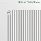 Standifurno White Fluted Dresser for Bedroom with 6 Drawers, 48" Wide Modern Curved Chest of Drawers, Wooden Dresser TV Stand, Wood Closet Clothes Storage Organizer for Living Room - Image 6