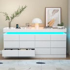Gyfimoie 12 Drawer Dresser with Power Outlet, Modern Dresser with LED Light - Image 6