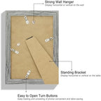 Hongkee 6x9 Picture Frame Set of 4, Made of Real Glass and Grey Wooden Frame - 6 by 9 Photo for Wall or Tabletop Display - Image 3