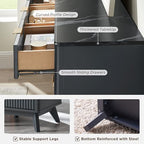 T4TREAM 54" Wide Fluted 9 Drawer Dresser for Bedroom, Dark Grey - Image 6