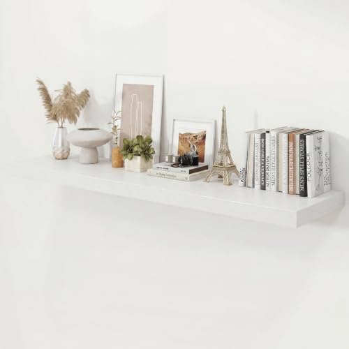 48" White Floating Shelves 12inch Deep Wall Shelf, Set of 1 by Ornawit