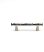 2PCS Bamboo Cabinet Handles, Zinc Alloy Silver Drawer Pull, 2.5 Inch Hole - Image 3