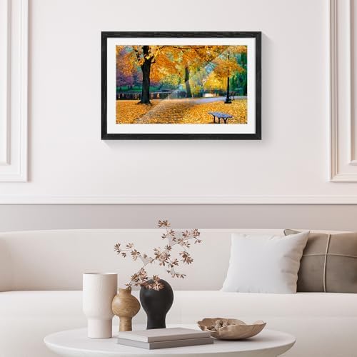 puthiac 13x19 Solid Oak Wood Picture Frames, Black, 3 Pack - Image 6