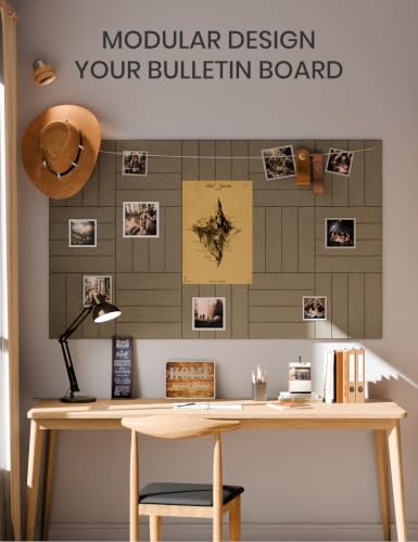 Fluxynara 36" x 24" Large Felt Bulletin Board, Earth Brown - Image 6