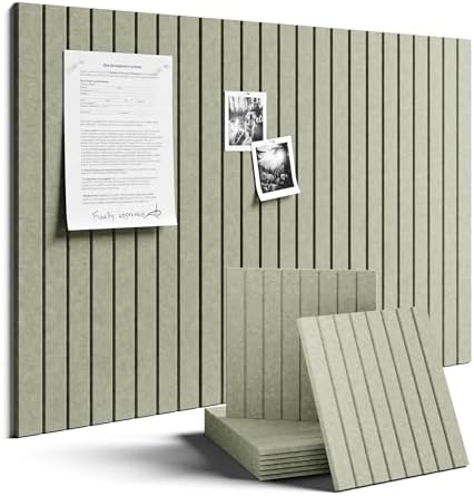 Fluxynara 36" x 24" Large Felt Bulletin Board, Sage by FLUXYNARA