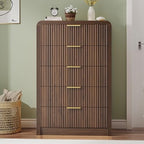 Decofy Fluted 5 Drawers Dresser, 48" Tall Chest of Drawers for Bedroom - Image 5