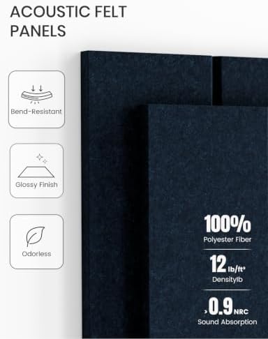 Fluxynara 36" x 24" Large Felt Bulletin Board, Carbon Blue - Image 5