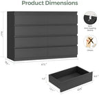 MapleGrace Modern 8 Drawer Dresser, Black - Image 2