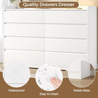 White Dresser for Bedroom, 8 Drawer Dresser Chests of Drawers - Image 7