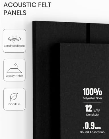 Fluxynara 48" x 36" Large Felt Bulletin Board, Black - Image 5