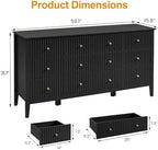 RoyalCraft Fluted Dresser for Bedroom with 9 Drawers, 59" Wide Long Dresser - Image 2