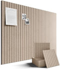 Fluxynara 48" x 36" Large Felt Bulletin Board, Taupe by FLUXYNARA