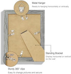 Hongkee 6x8 Picture Frame Set of 4, Made of Real Glass and Grey Frame - Display Picture 4x6 with Mat or 6x8 Without Mat, 6 by 8 Photo for Wall or Tabletop - Image 5