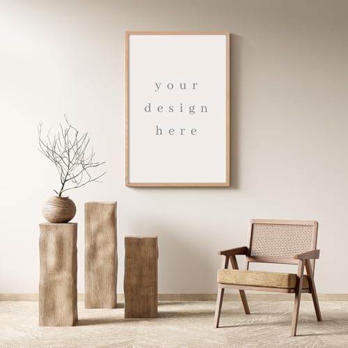 puthiac 24x36 Solid Oak Wood Picture Frame, Natural Oak, 1 Pack - Image 5